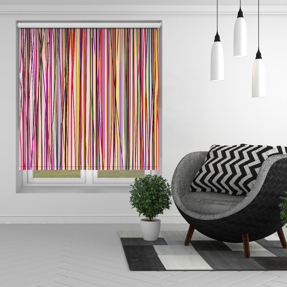 Rainbow Pattern Abstract Art Printed Picture Photo Roller Blind - 1X2893176 - Art Fever - Art Fever