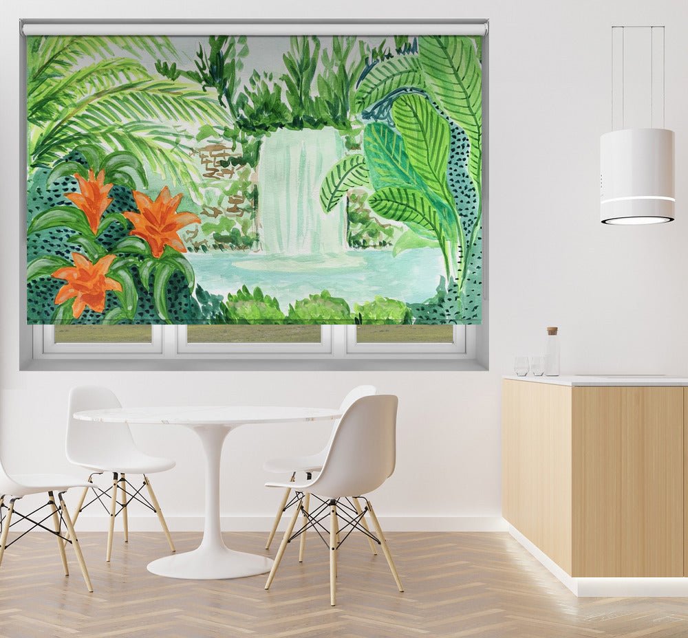 Rainforest Waterfall Art Printed Picture Photo Roller Blind - 1X2570795 - Art Fever - Art Fever