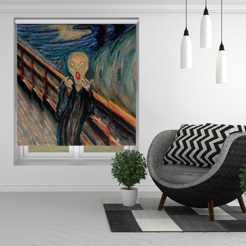 Screaming Make Up Printed Picture Photo Roller Blind - 1X2543484 - Art Fever - Art Fever