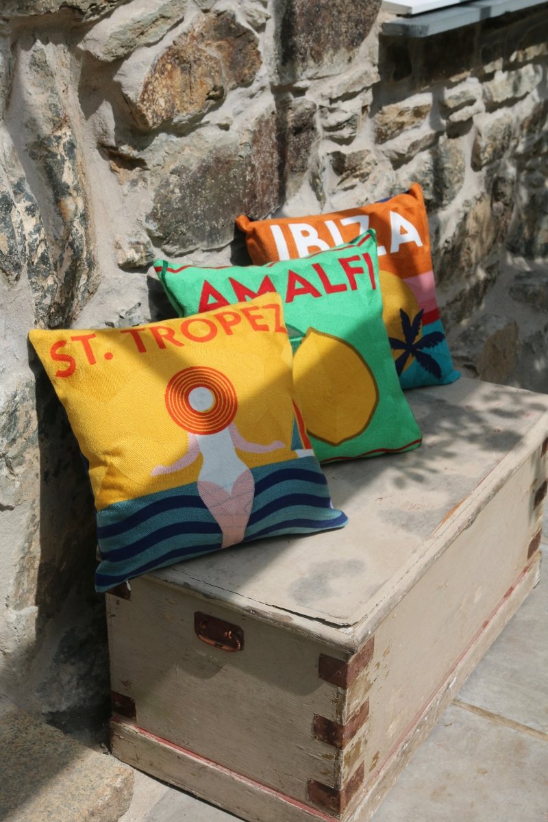 St. Tropez Needlepoint Cushion - The Pillow Drop - Art Fever
