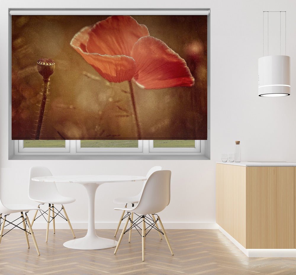 Summertime Poppy Printed Picture Photo Roller Blind - 1X1849649 - Art Fever - Art Fever