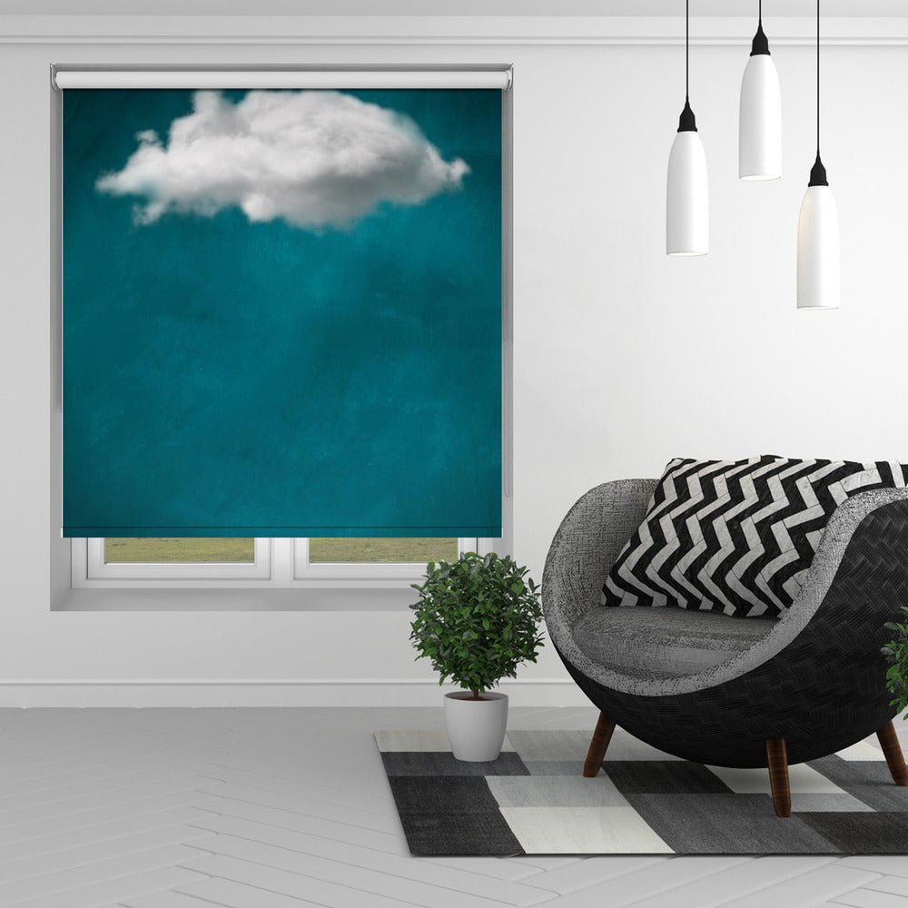 Teal Cloud No 1 Printed Picture Photo Roller Blind - 1X2515481 - Art Fever - Art Fever