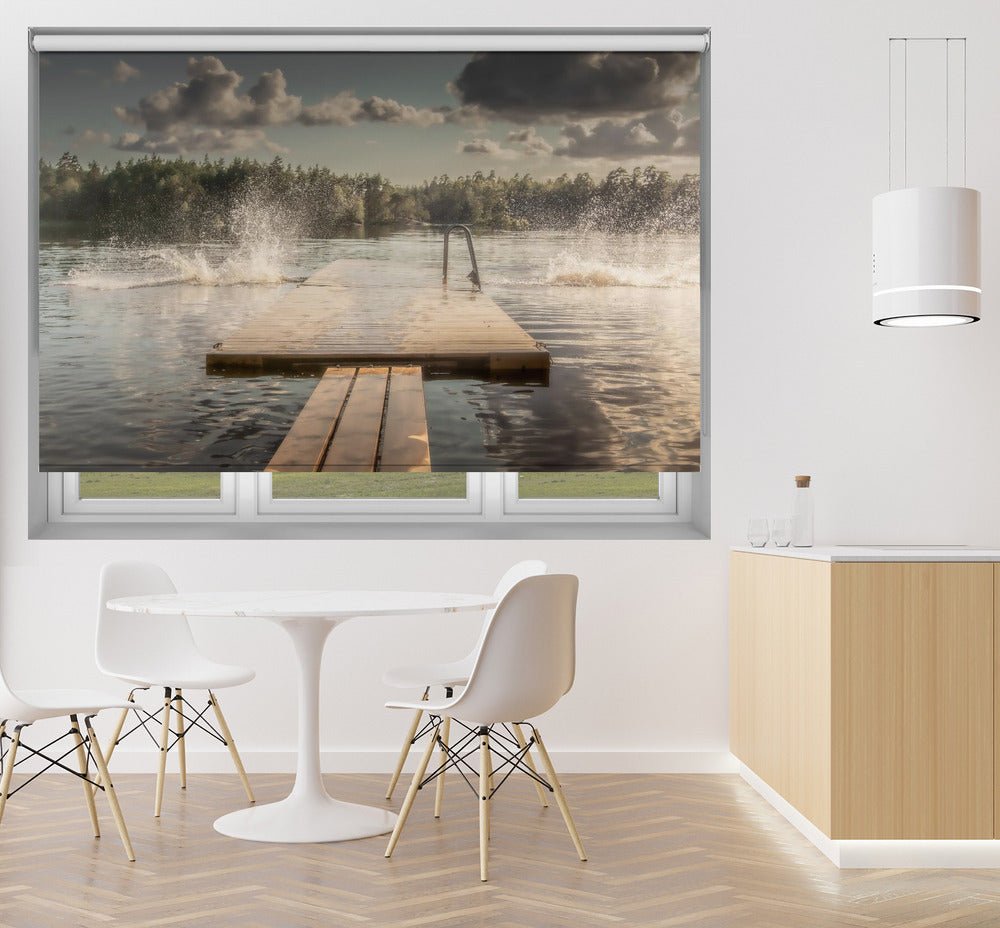 The diving board into the Lake Printed Picture Photo Roller Blind - 1X2221045 - Art Fever - Art Fever