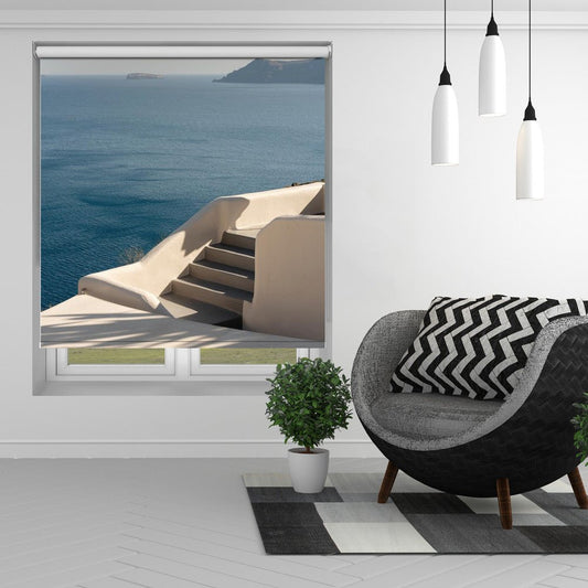 The Poetry Of Stairs Santorini Printed Picture Photo Roller Blind - 1X2539725 - Art Fever - Art Fever
