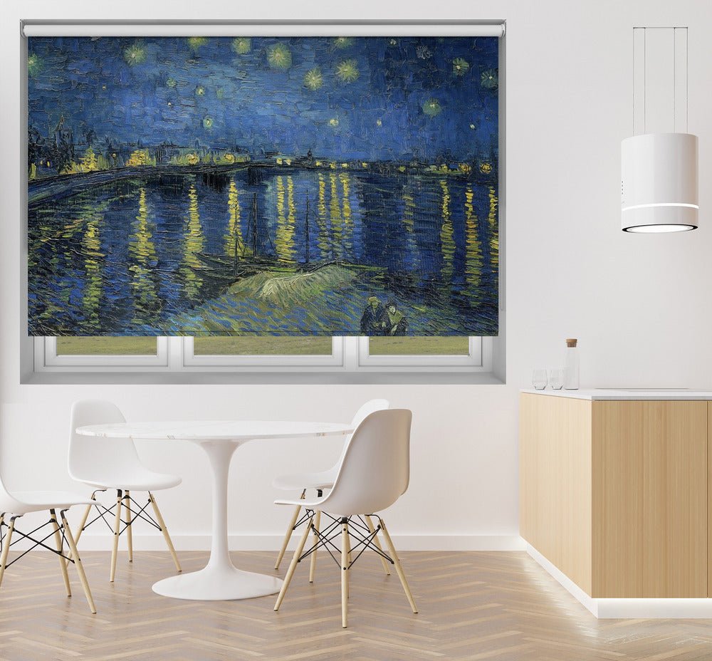 The Starry Night Over The Rhone Printed Picture Photo Roller Blind - 1X2455388 - Art Fever - Art Fever