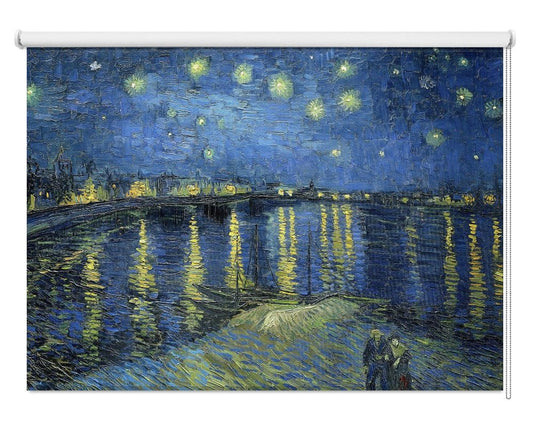 The Starry Night Over The Rhone Printed Picture Photo Roller Blind - 1X2455388 - Art Fever - Art Fever