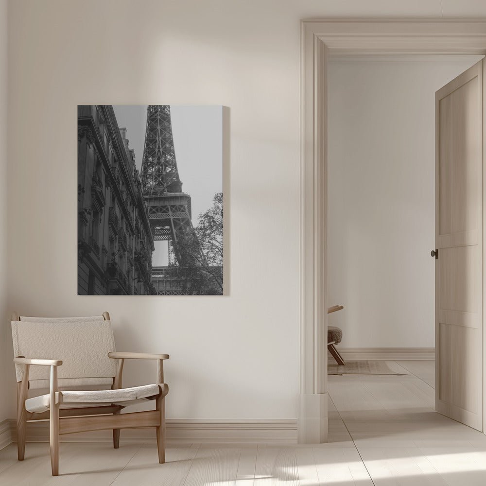 Tour Eiffel - Eiffel Tower Black & White Photography Canvas Print Picture Wall Art - 1X2156247 - Art Fever - Art Fever