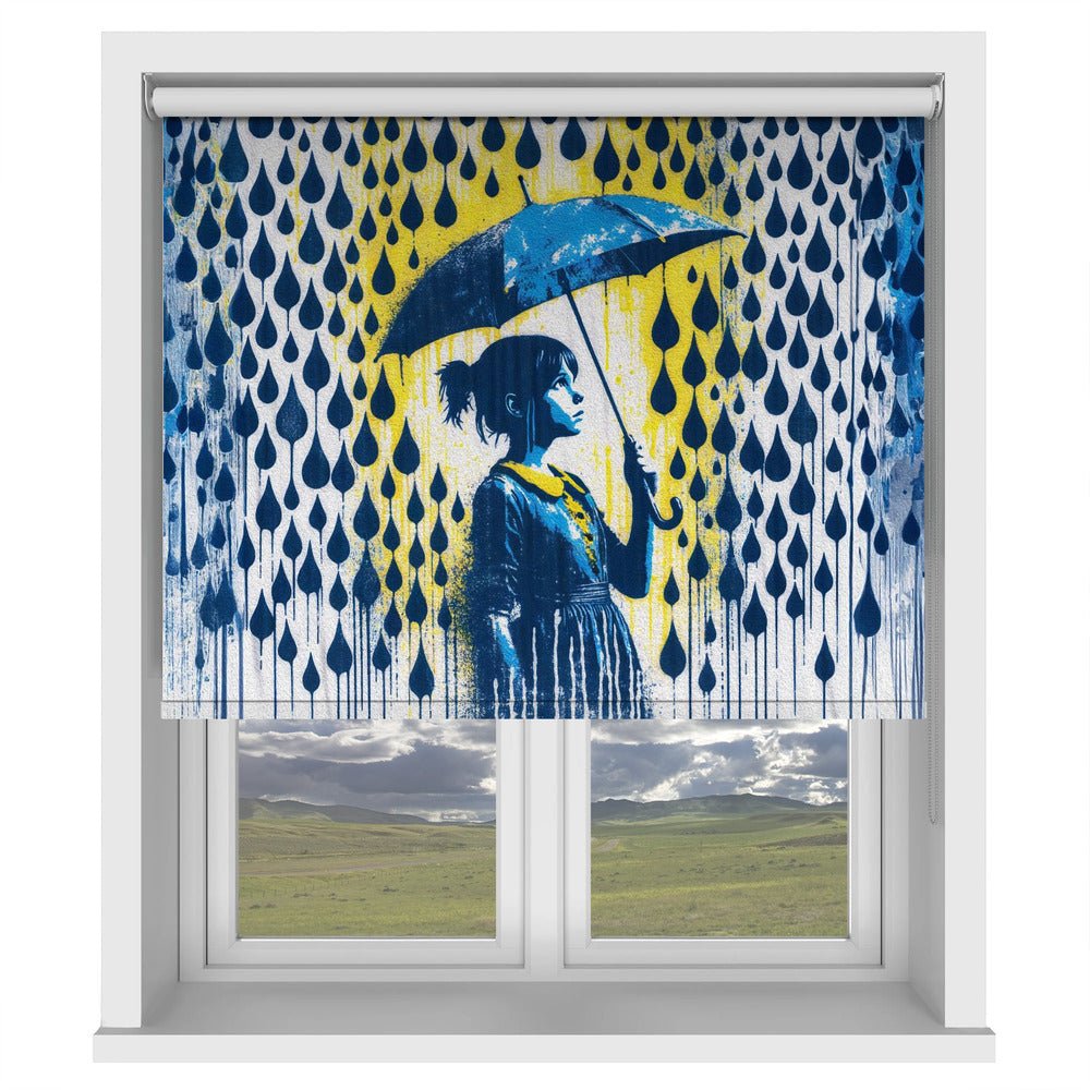 Umbrella Girl Printed Picture Photo Roller Blind - 1X2721276 - Art Fever - Art Fever