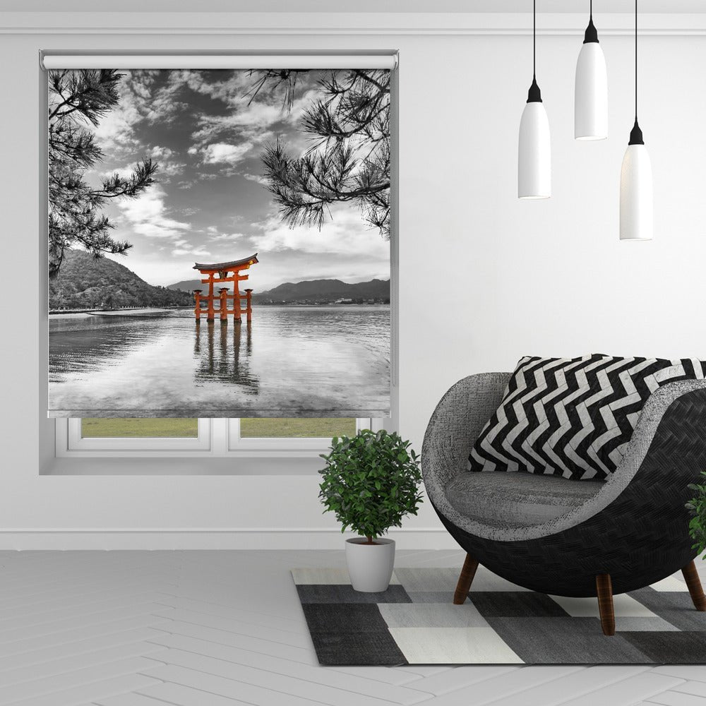 Vermilion torii of the Itsukushima Shrine on Miyajima Printed Picture Photo Roller Blind - 1X2868581 - Art Fever - Art Fever