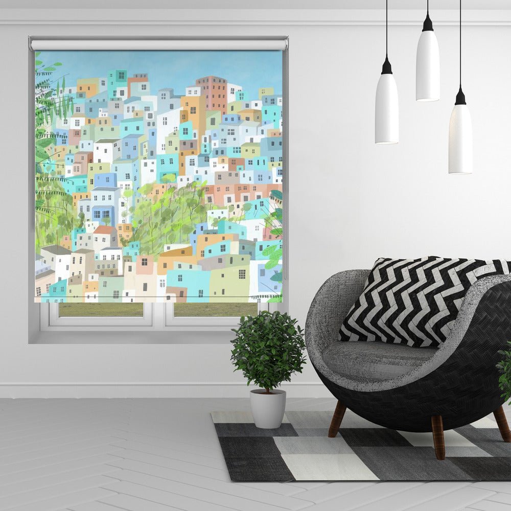 View Over the Rooftops of Rio de Janeiro by Carla Daly Printed Picture Photo Roller Blind - 1X2899353 - Art Fever - Art Fever