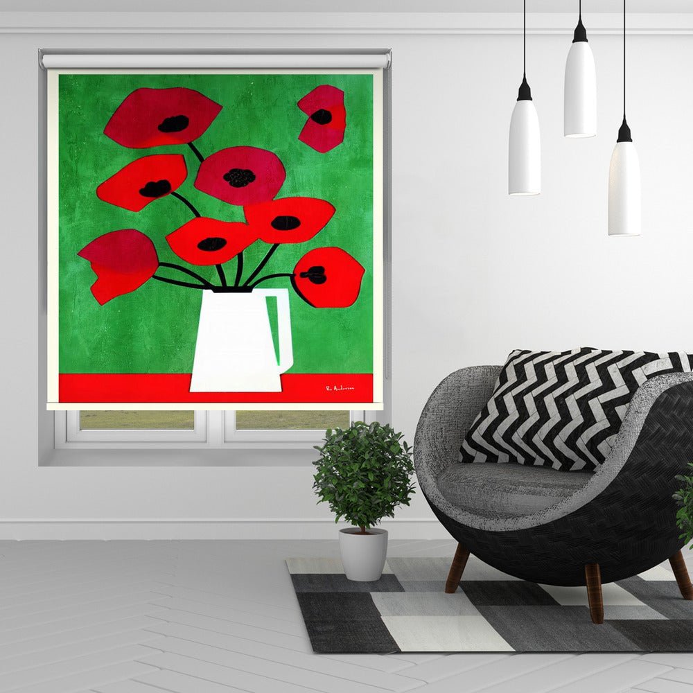 Vincent, My Love Poppy Still Life Printed Picture Photo Roller Blind - 1X2578543 - Art Fever - Art Fever