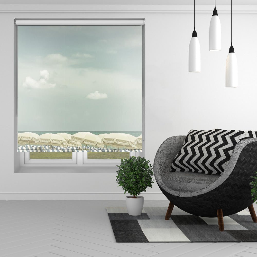 Vintage beach scene Printed Picture Photo Roller Blind - 1X2727864 - Art Fever - Art Fever