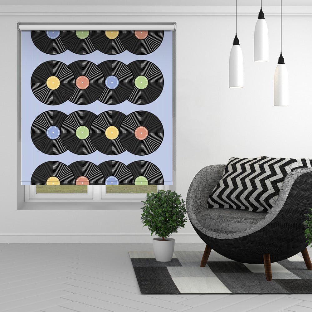Vinyl CD Pattern 2 Printed Picture Photo Roller Blind - 1X2899908 - Art Fever - Art Fever
