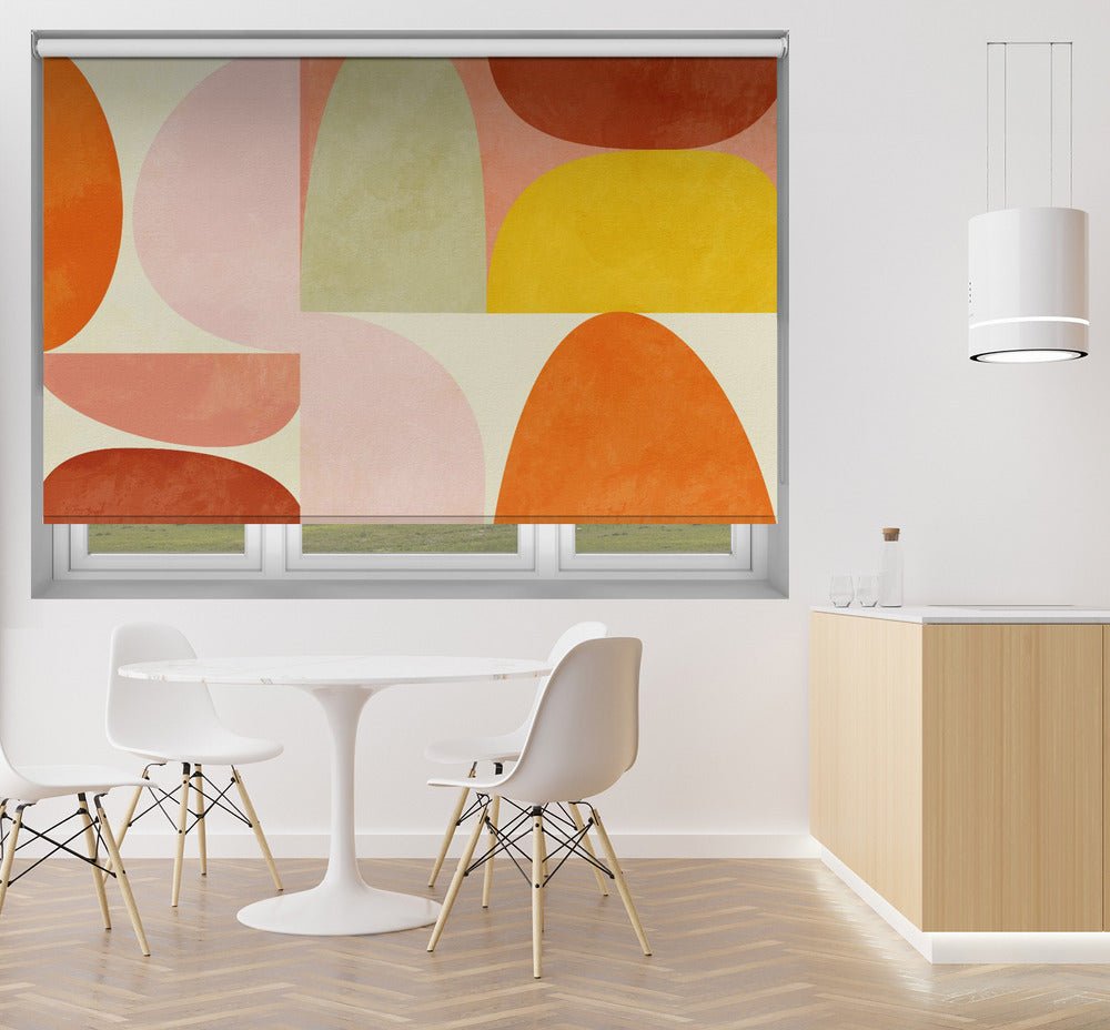 Warm Pastel Geometry Printed Picture Photo Roller Blind - 1X2632102 - Art Fever - Art Fever