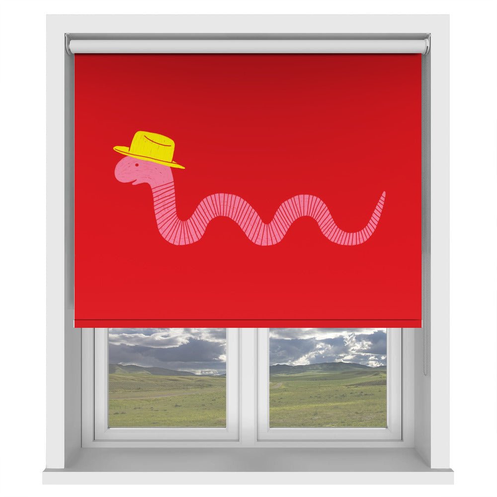 Wiggly Western Worm Kids Room Printed Picture Photo Roller Blind - 1X2665503 - Art Fever - Art Fever