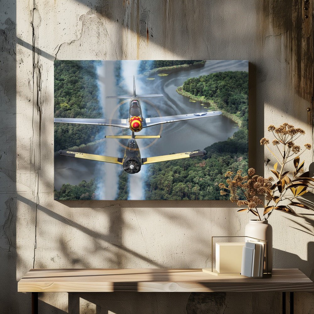 Wingman fIghter Jet Canvas Print Picture Wall Art - 1X2232607 - Art Fever - Art Fever