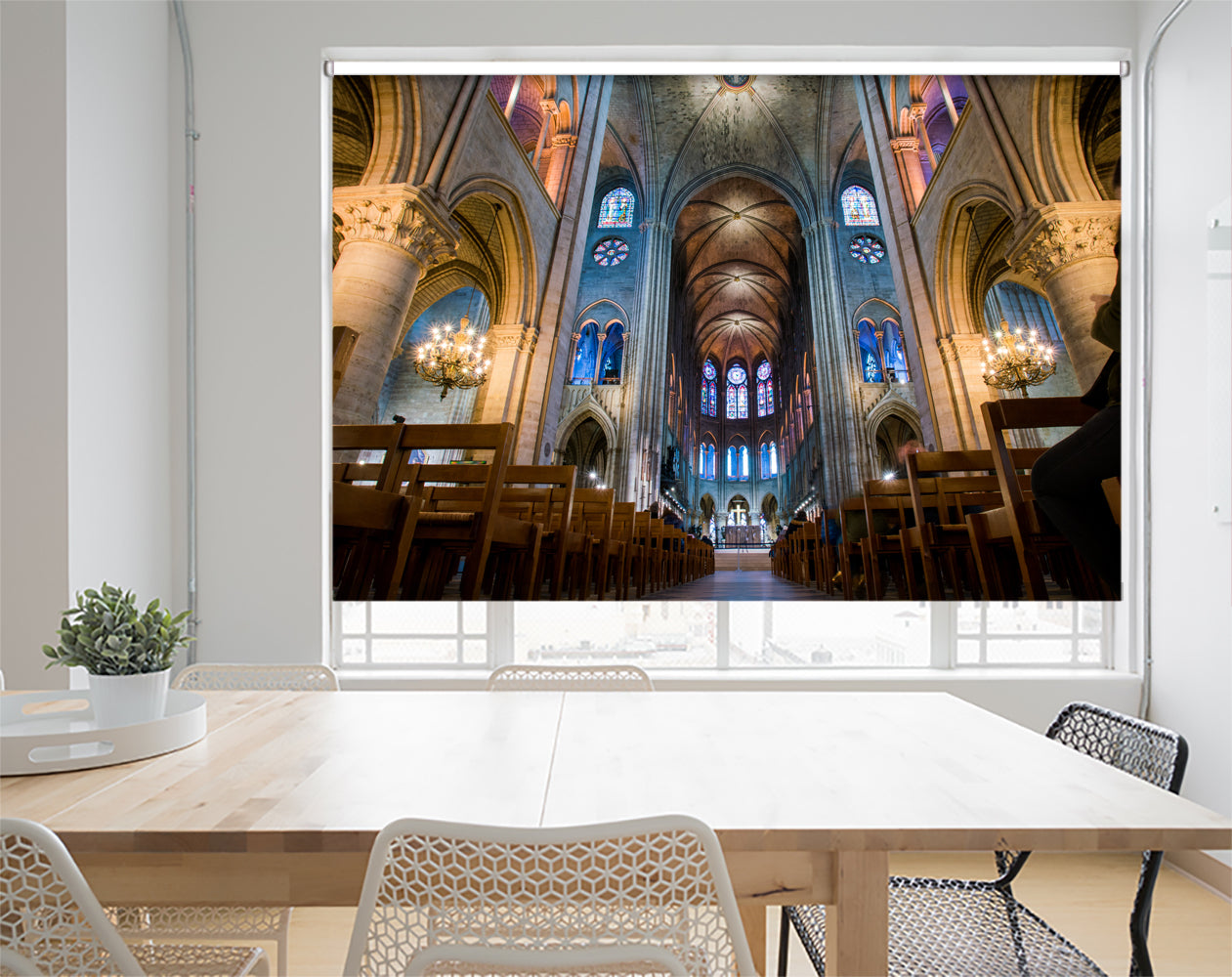 The Notre Dame in Paris Printed Picture Roller Blind - RB995