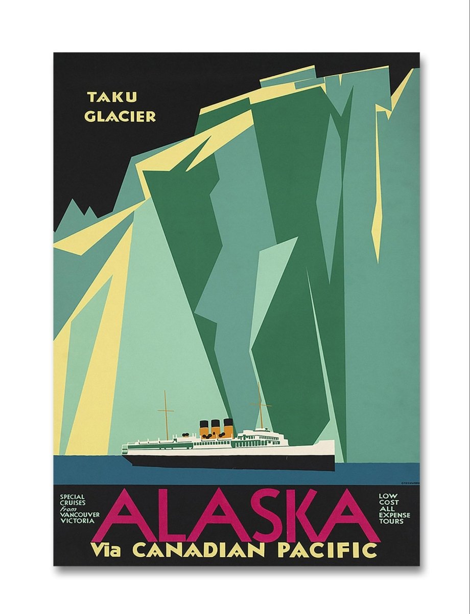 Alaska Via Canadian Pacific Travel Poster Canvas Print Picture Wall Art - 1X2565630 - Art Fever - Art Fever