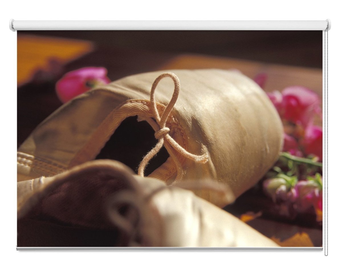 Ballet Shoes With Flower Petals Printed Picture Photo Roller Blind RB1073