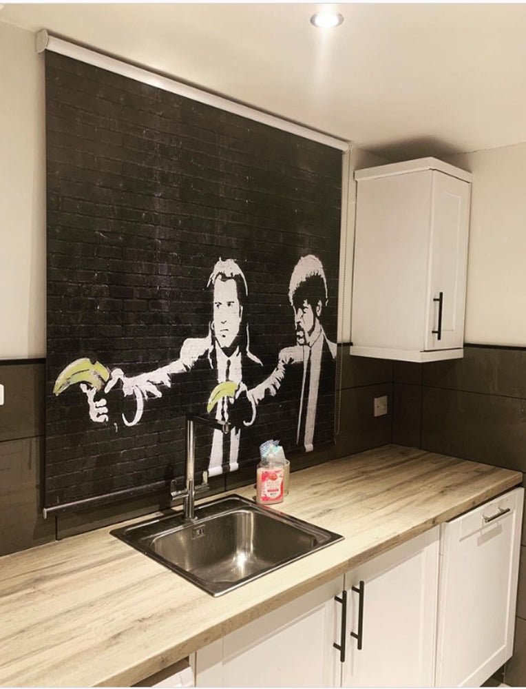 Banksy Pulp Fiction Printed Graffiti Picture Photo Roller Blind - RB127 - Art Fever - Art Fever