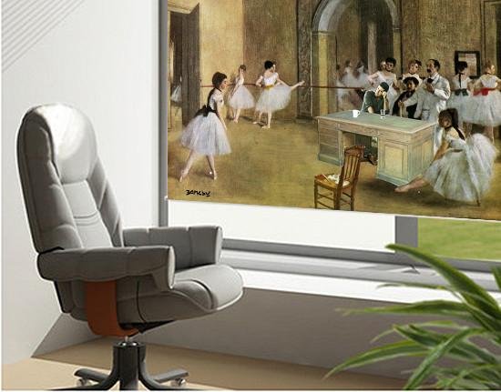 Banksy simon cowell Printed graffiti Picture Photo Roller Blind - RB137 - Art Fever - Art Fever