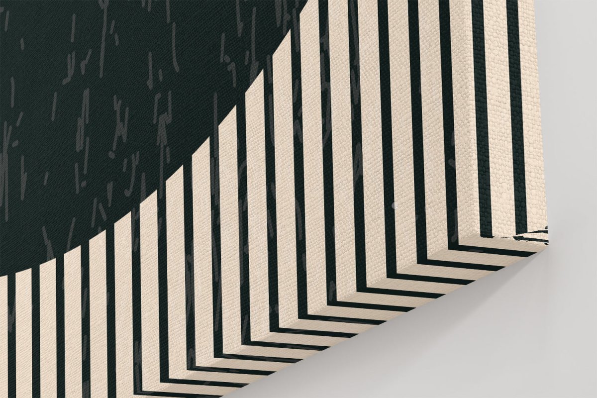 Black and White Geometric Shapes Set of 3 Canvas Print Wall Art Pictures - 1X2499718 - Art Fever - Art Fever