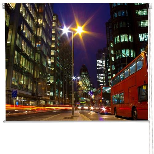 Busy London Street Printed Picture Photo Roller Blind - RB262 - Art Fever - Art Fever