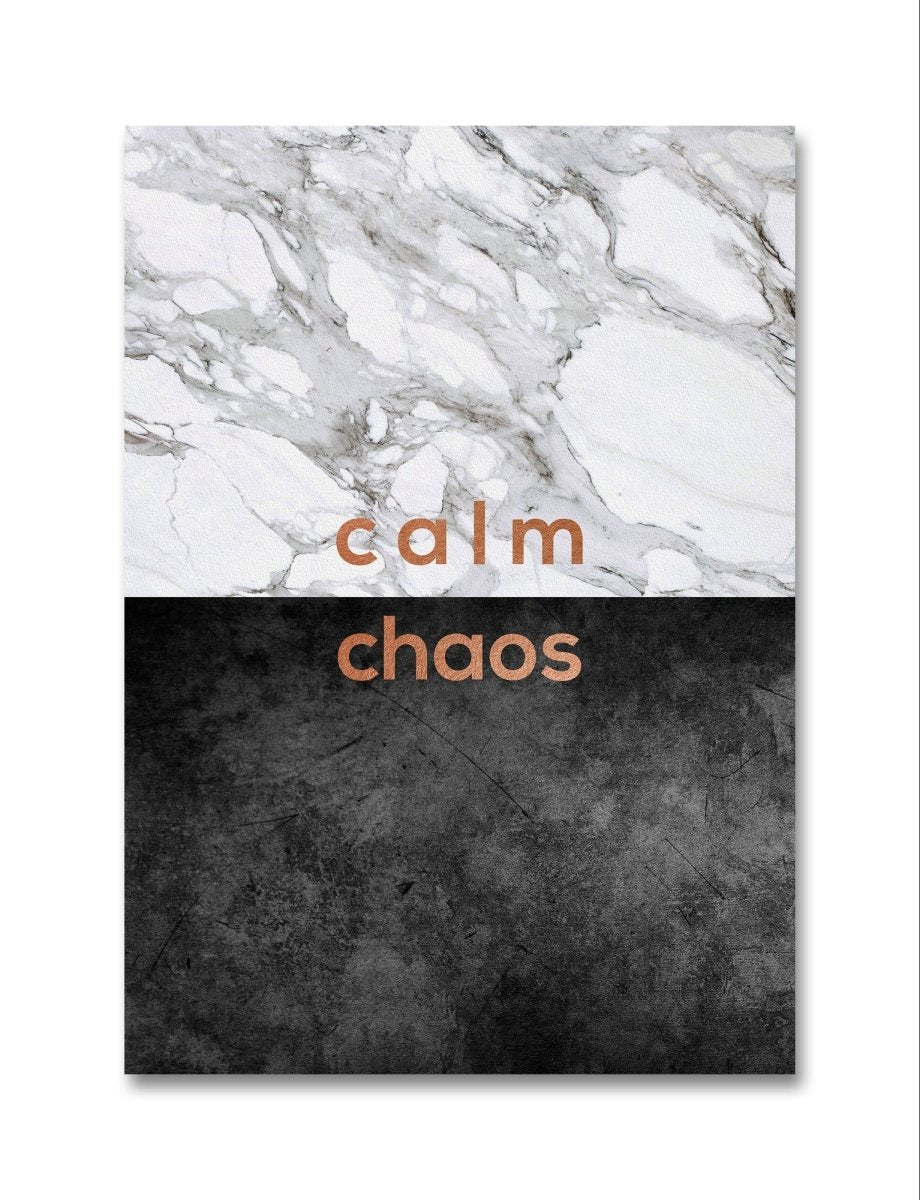 Calm Chaos Marble Effect Canvas Print Picture Wall Art - 1X2594800 - Art Fever - Art Fever