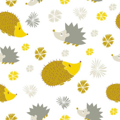 Cartoon Hedgehogs Animal Pattern Printed Picture Photo Roller Blind - RB534 - Art Fever - Art Fever