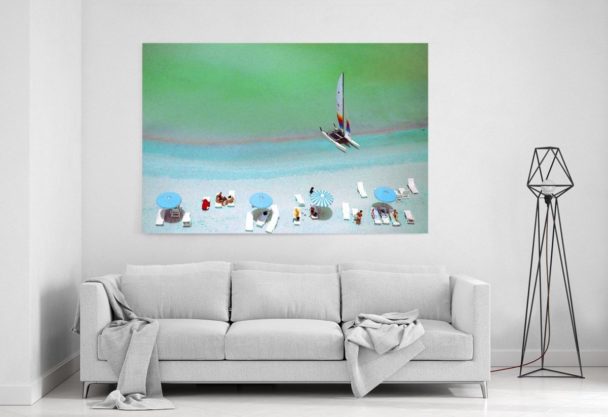Catamaran on the Tropical Beach Canvas Print Wall Art - 1X1391291 - Art Fever - Art Fever