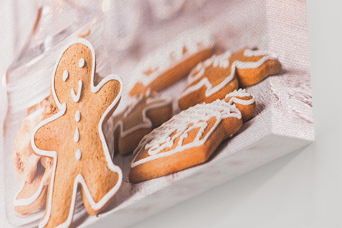 Christmas gingerbread man Printed Canvas Print Picture - SPC195 - Art Fever - Art Fever
