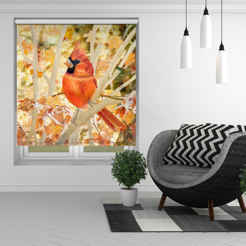 Entwined In Leaves Autumn Bird Printed Picture Photo Roller Blind - 1X2571544 - Pictufy - Art Fever