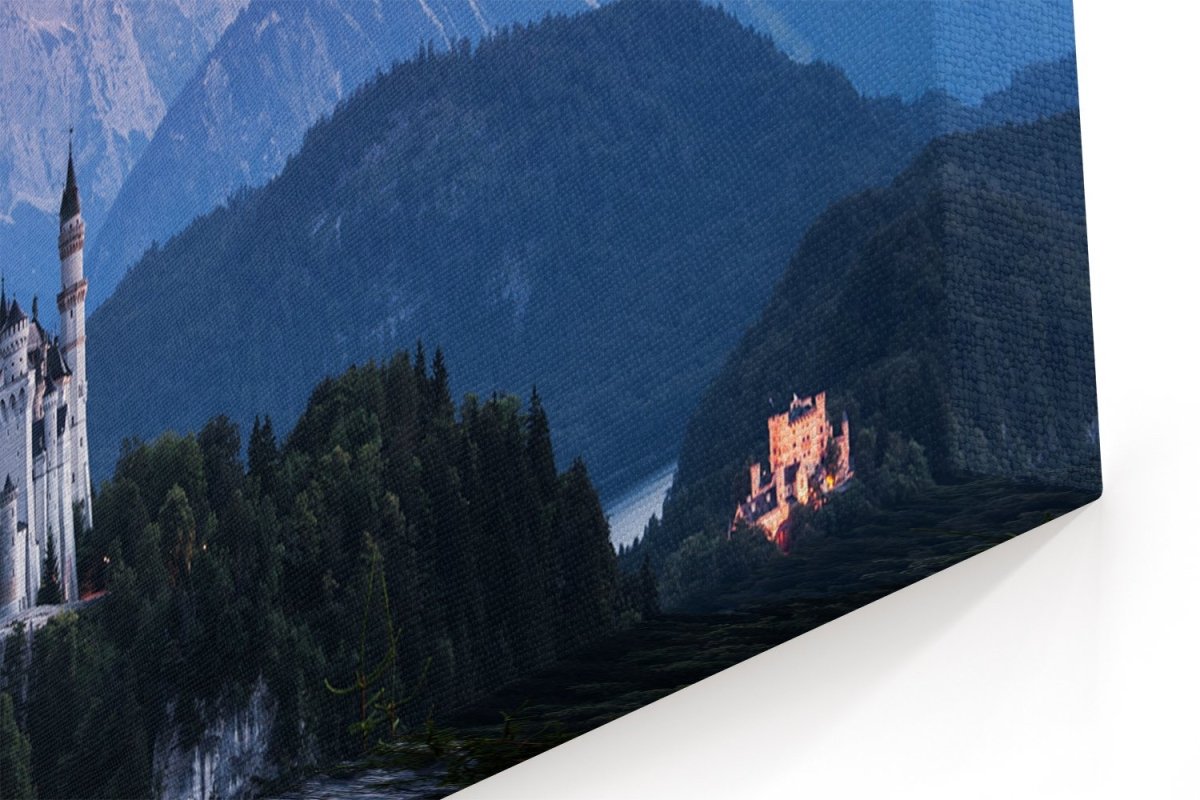 Famous Neuschwanstein Castle At Sunset, Germany Canvas Print Picture - SPC262 - Art Fever - Art Fever