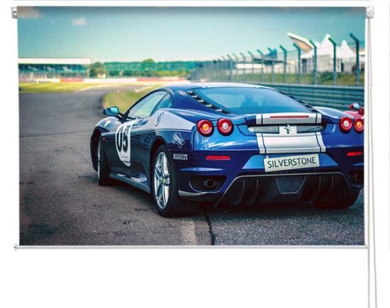 Ferrari at Silverstone Printed Picture Photo Roller Blind - RB325 - Art Fever - Art Fever