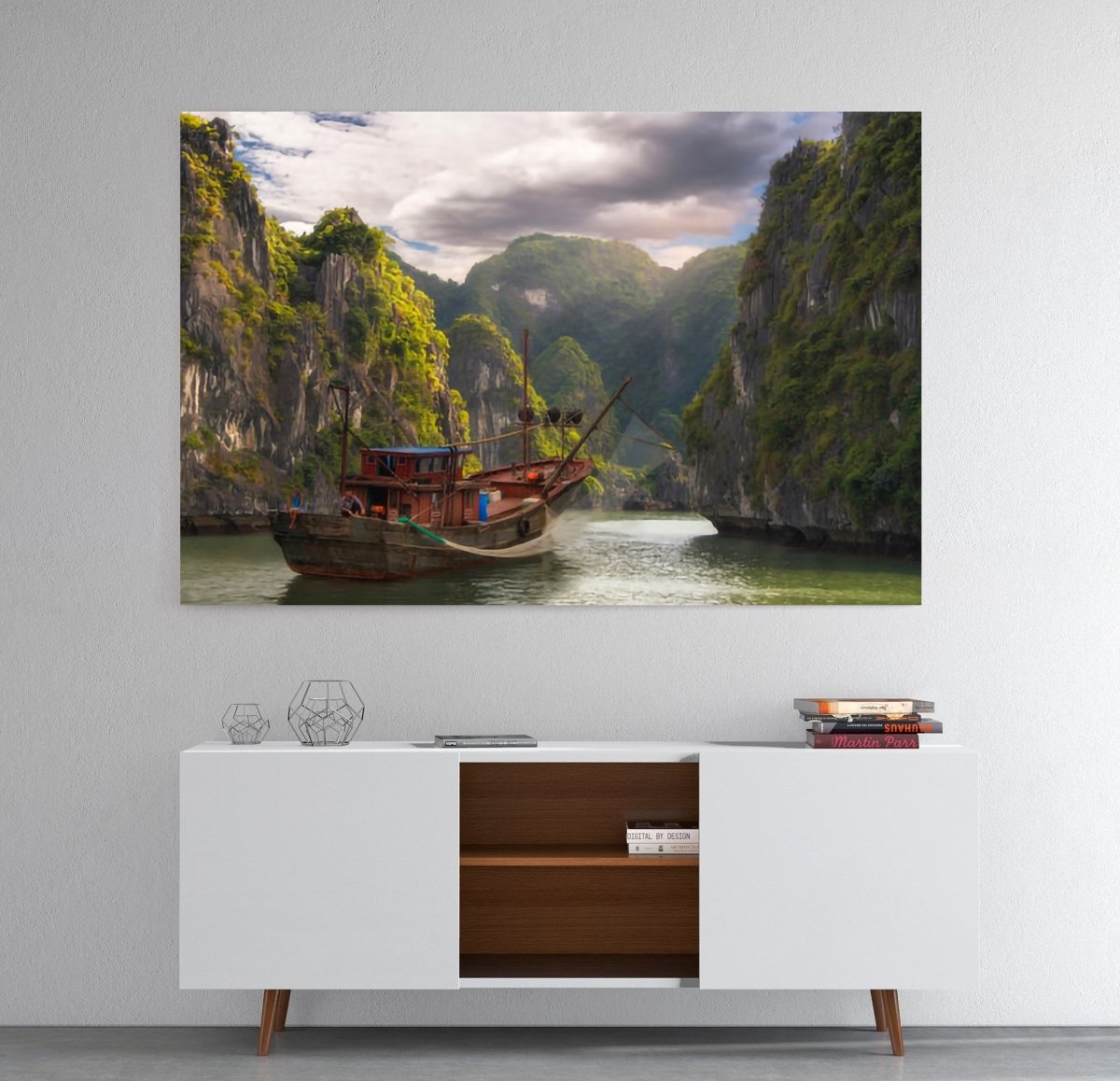 Fishing Boat in Vietnam Canvas Print Wall Art - 1X1177594 - Art Fever - Art Fever