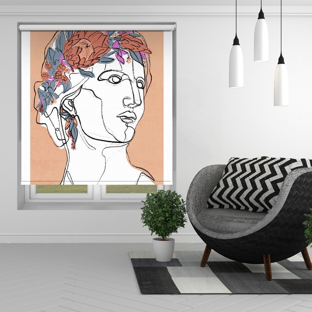 Flora (peach) Printed Picture Photo Roller Blind - 1X2699441 - Pictufy - Art Fever