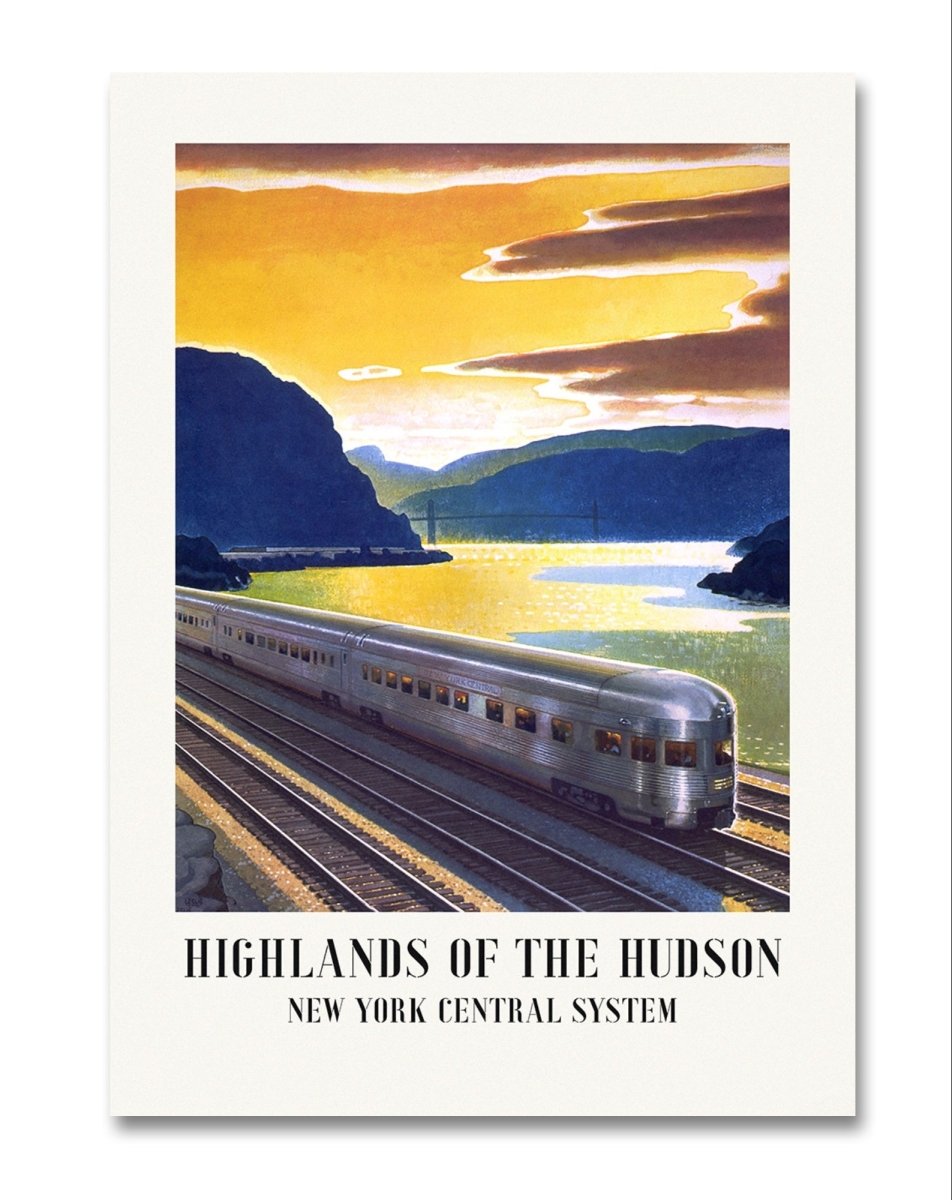 Highlands of the Hudson New York Central System Vintage Travel Poster Canvas Print Picture Wall Art - 1X2565616 - Art Fever - Art Fever