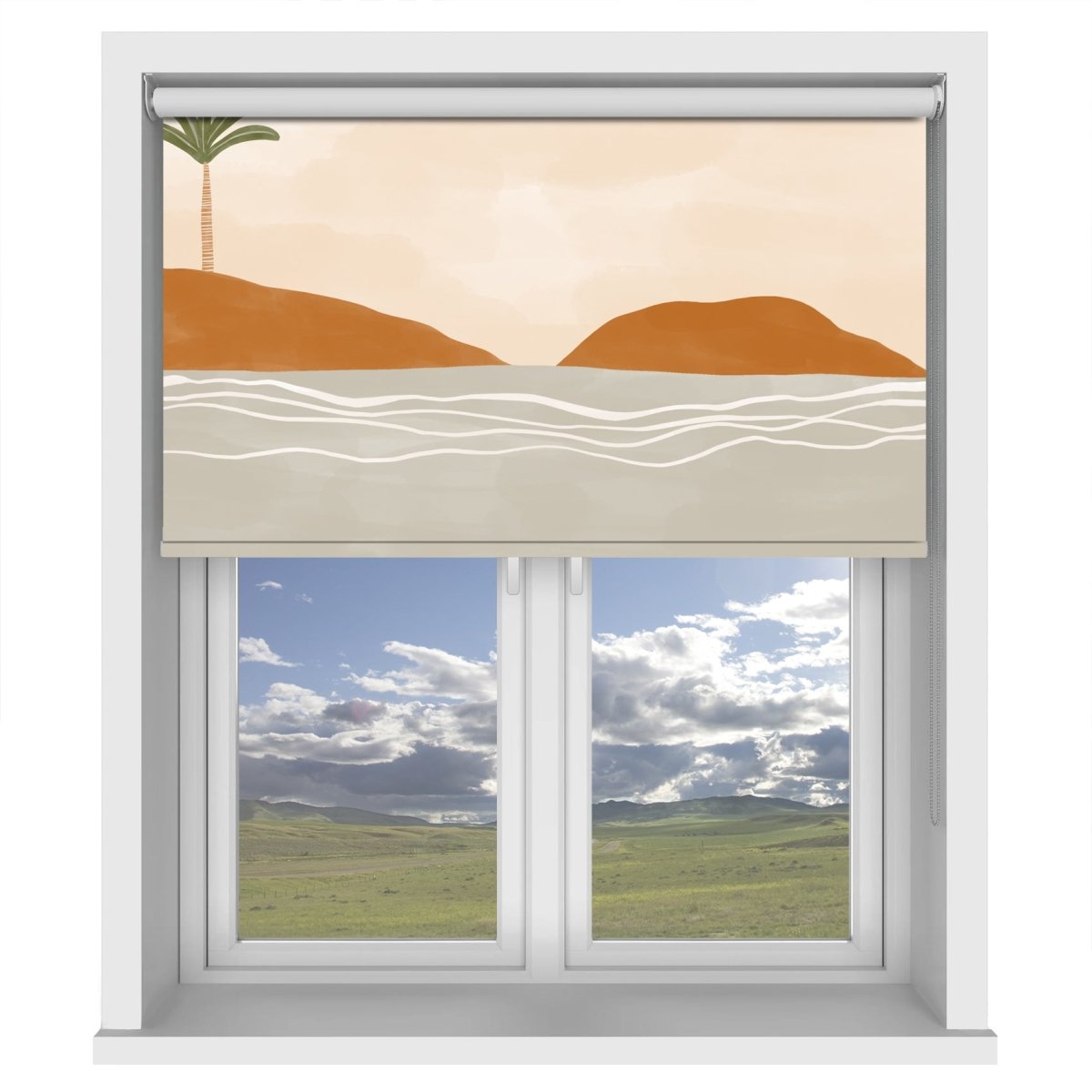 Hot Air Balloons over Dessert Printed Picture Photo Roller Blind - 1X2516575 - Art Fever - Art Fever