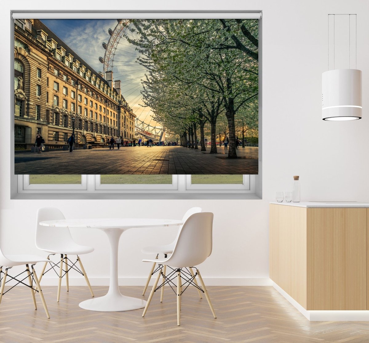Last Daylights at the London Eye Printed Picture Photo Roller Blind - 1X1391178 - Art Fever - Art Fever