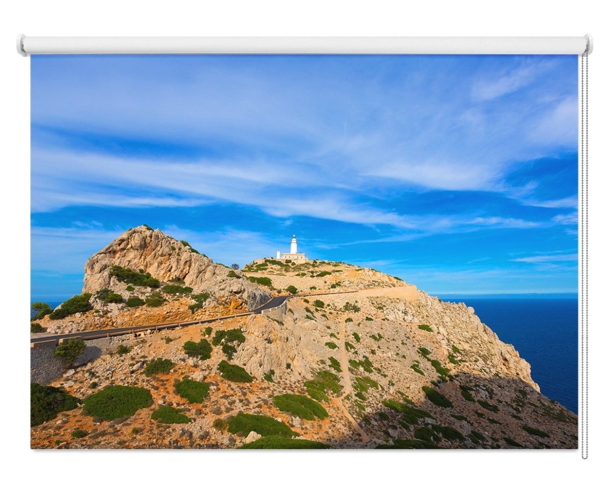 Majorca Formentor Cape Lighthouse In Mallorca Printed Picture Photo Roller Blind - RB1137 - Art Fever - Art Fever