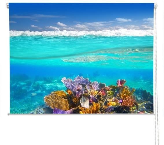 Mayan Riviera Coral Reef Printed Picture Photo Roller Blind - RB283 - Art Fever - Art Fever