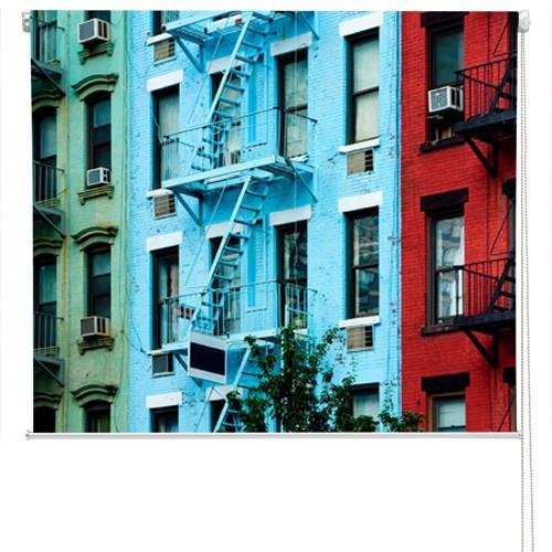 New York Apartments Printed Picture Photo Roller Blind - RB29 - Art Fever - Art Fever