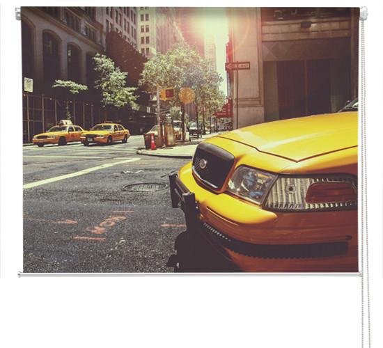 New York Taxi in Time Square Printed Picture Photo Roller Blind - RB301 - Art Fever - Art Fever