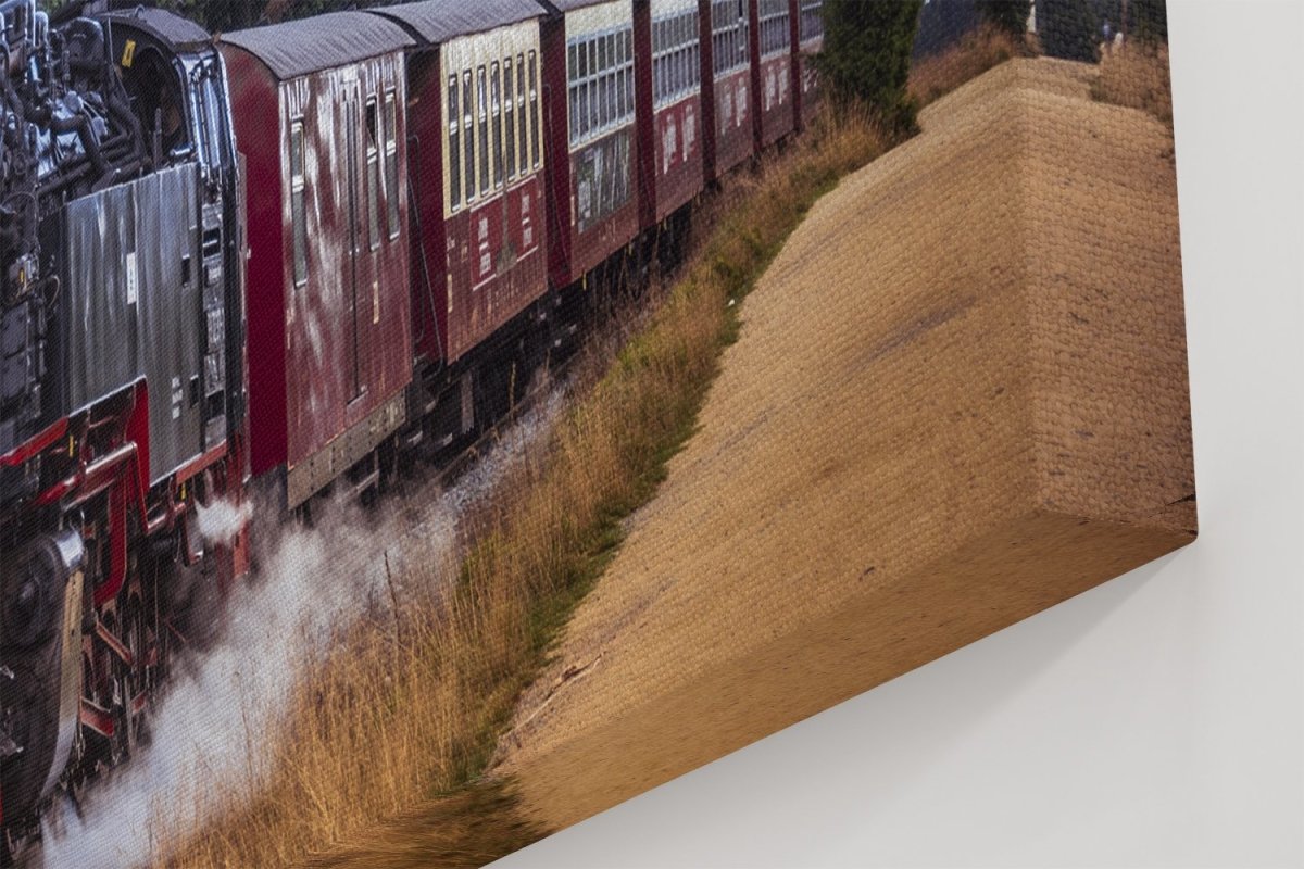 Old Black Steam Locomotive In Germany Canvas Print Picture - SPC231 - Art Fever - Art Fever