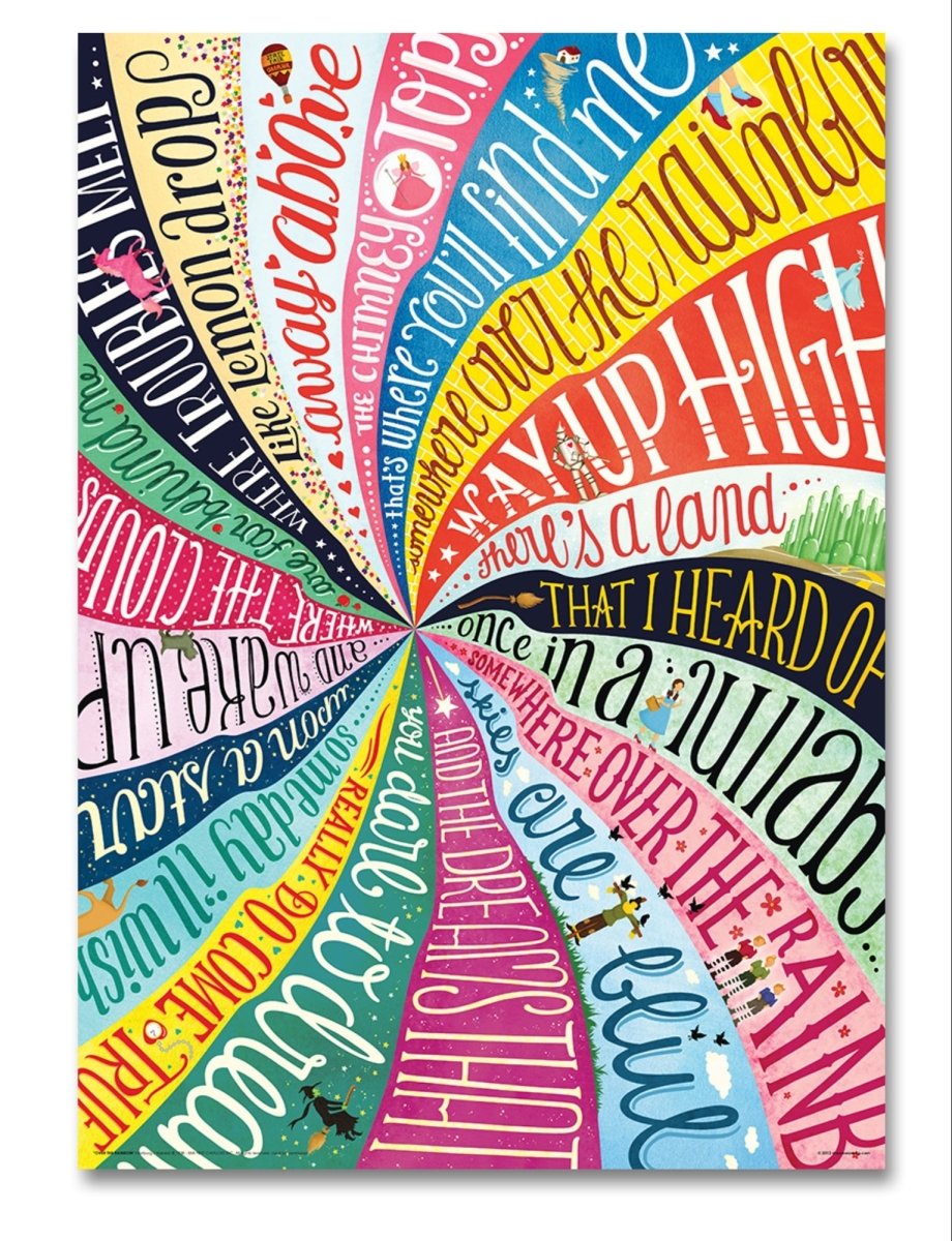 Over the Rainbow Song Lyrics Canvas Print Picture Wall Art - 1X2625022 - Art Fever - Art Fever