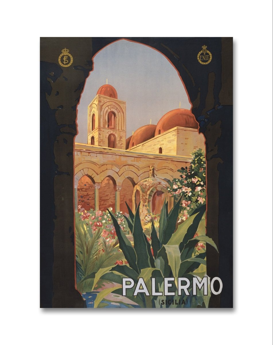 Palermo (Sicilia) Vintage Travel Poster Canvas Print Picture Wall Art - 1X2565619 - Art Fever - Art Fever