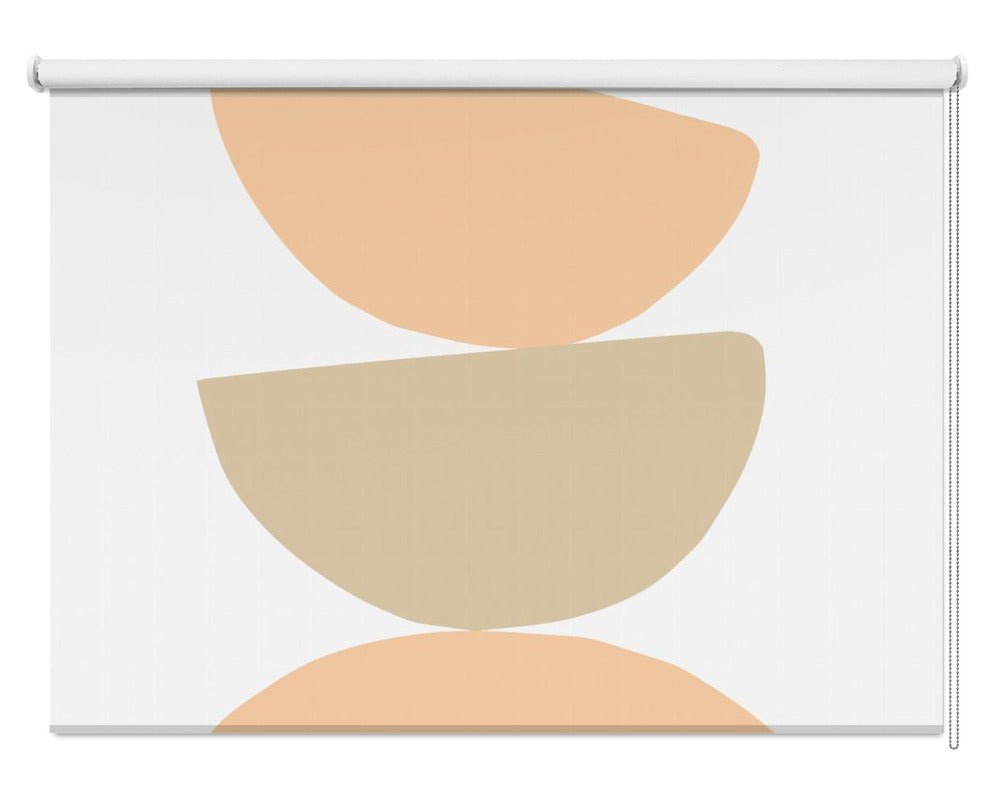 Peach Abstract Shapes Printed Picture Photo Roller Blind - 1X2670669 - Pictufy - Art Fever