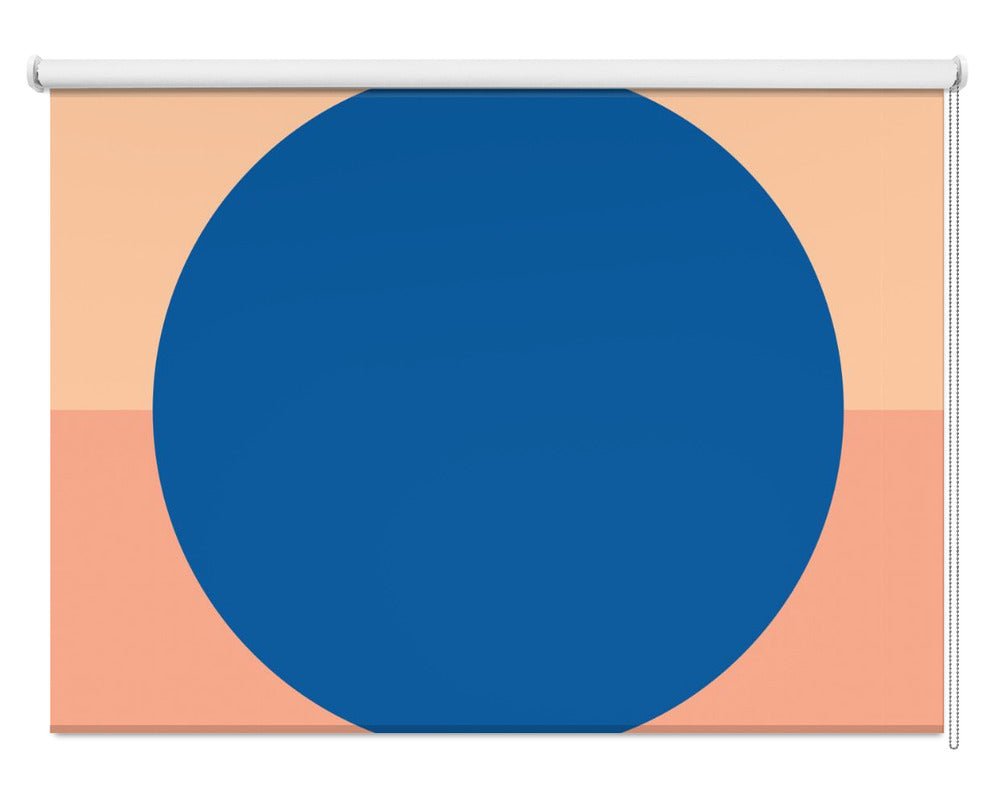 Peach & Blue Circle Printed Picture Photo Roller Blind - 1X2671026 - Pictufy - Art Fever