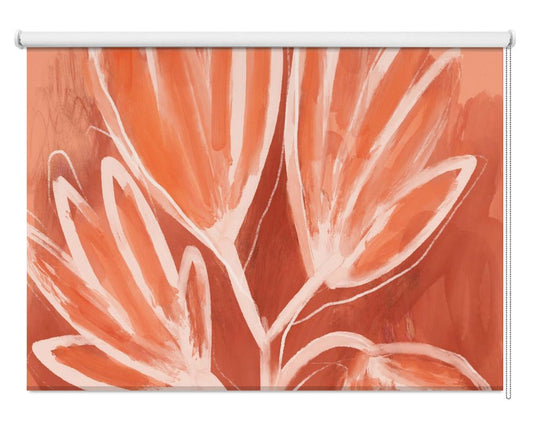 Peachy Flowers Printed Picture Photo Roller Blind - 1X2674144 - Pictufy - Art Fever