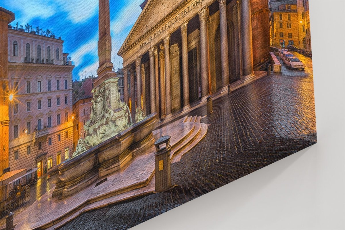 Piazza Della Rotonda in the morning, Rome, Italy Printed Canvas Print Picture - SPC155 - Art Fever - Art Fever